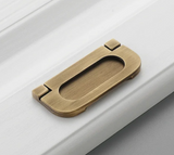 Copperlia ArcElegance Möbelgriff – Halbkreis-Schrankgriff aus Vollmessing im Antik-Copper Finish