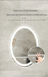 Eleganter LED-Wellness-Badezimmerspiegel | 65 x 85 cm | Touch-Bedienung & Antibeschlag